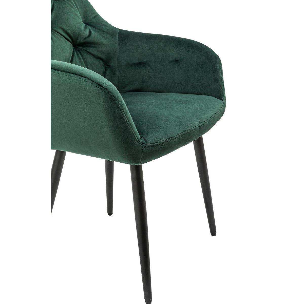 Armlehnstuhl grün Samt - HomeDesign Knaus