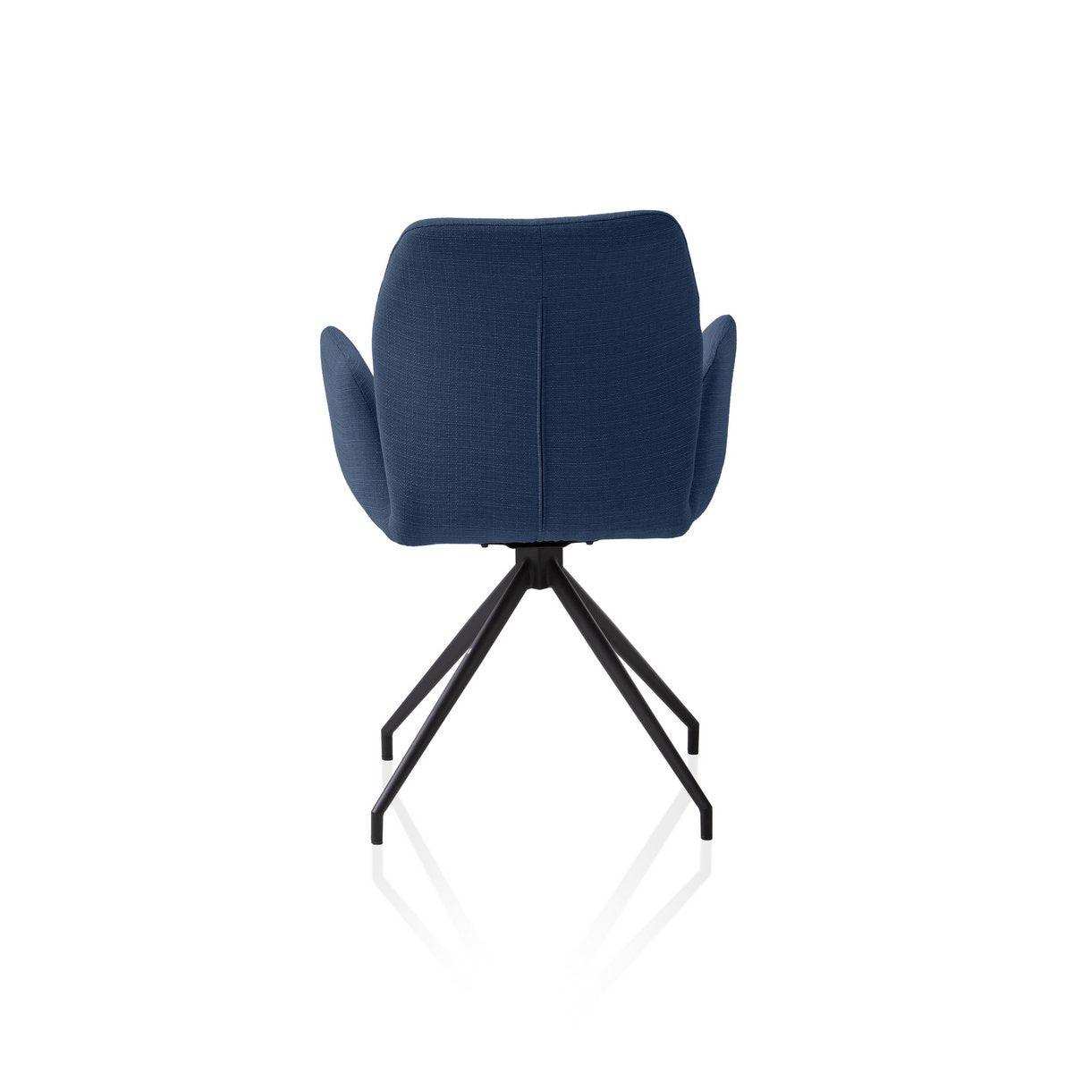 Armlehnstuhl mit 180° Drehfunktion Blau - HomeDesign Knaus