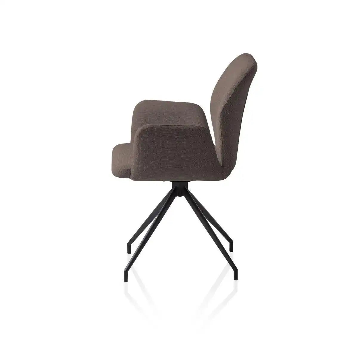 Armlehnstuhl mit 180° Drehfunktion Braun - HomeDesign Knaus