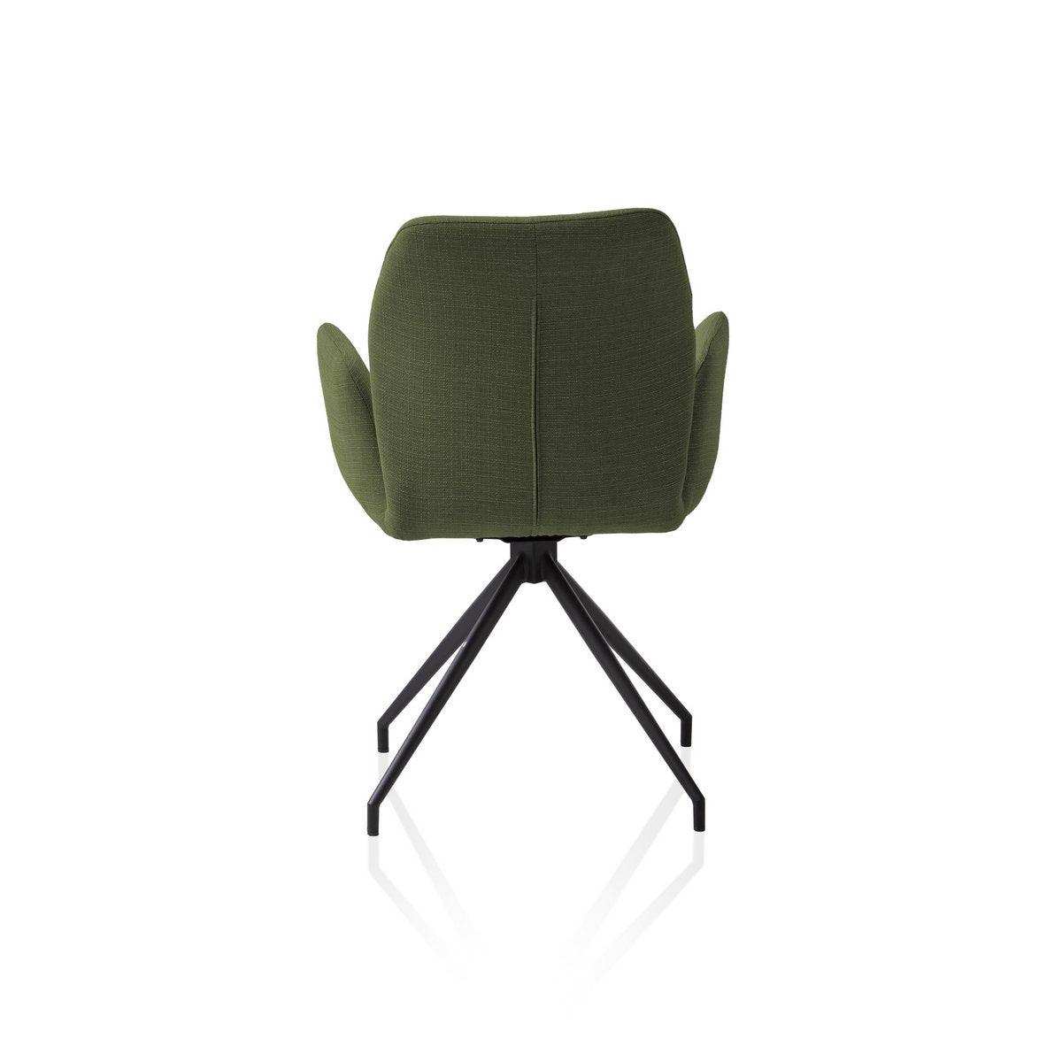 Armlehnstuhl mit 180° Drehfunktion Grün - HomeDesign Knaus