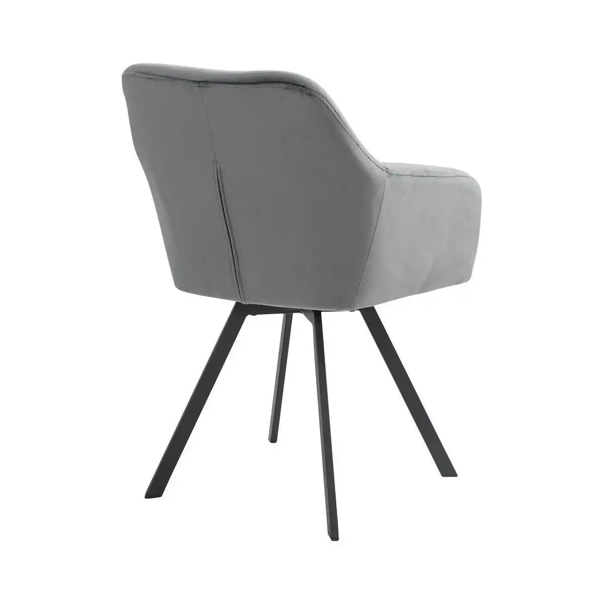 Armlehnstuhl mit 360° Drehfunktion Grau - HomeDesign Knaus