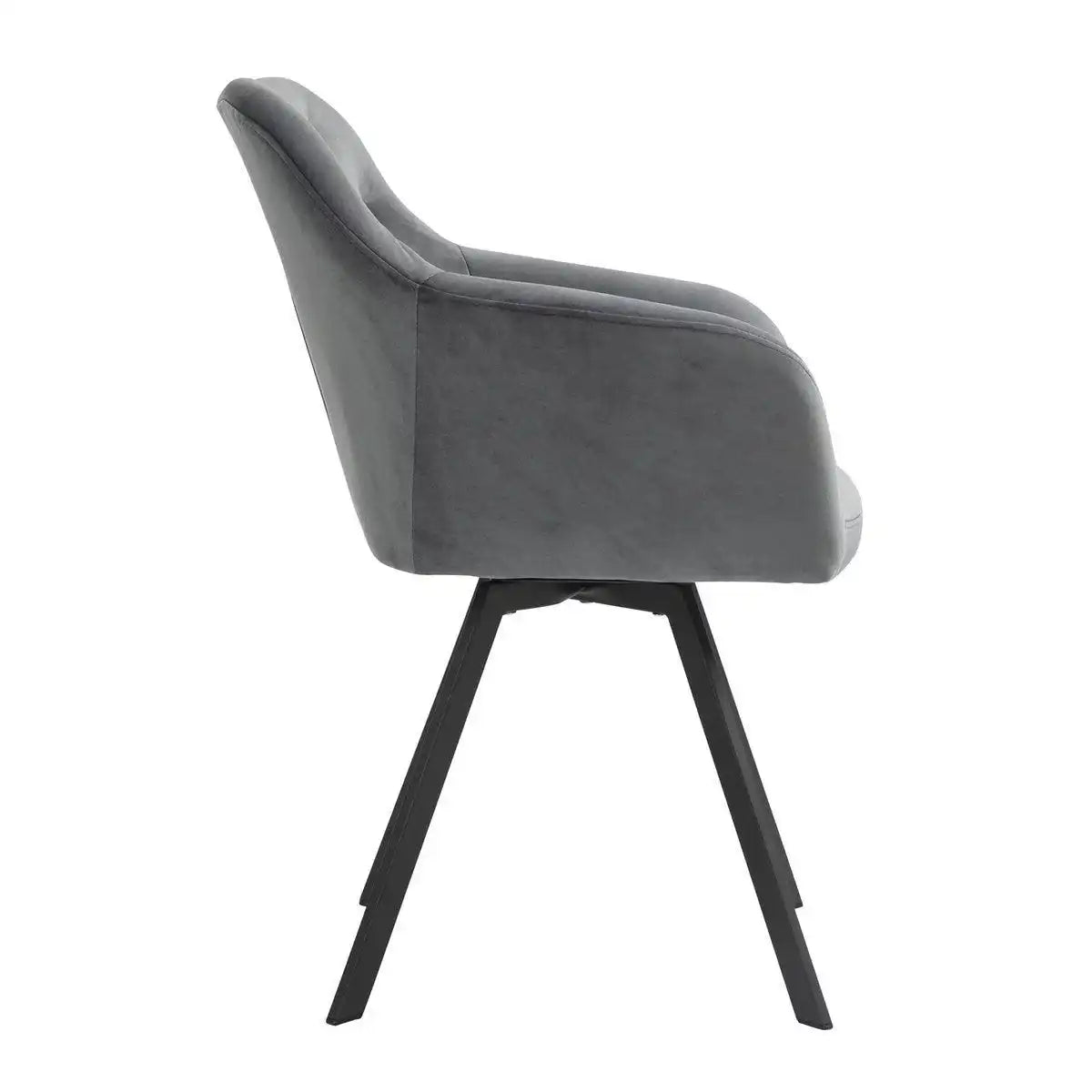 Armlehnstuhl mit 360° Drehfunktion Grau - HomeDesign Knaus