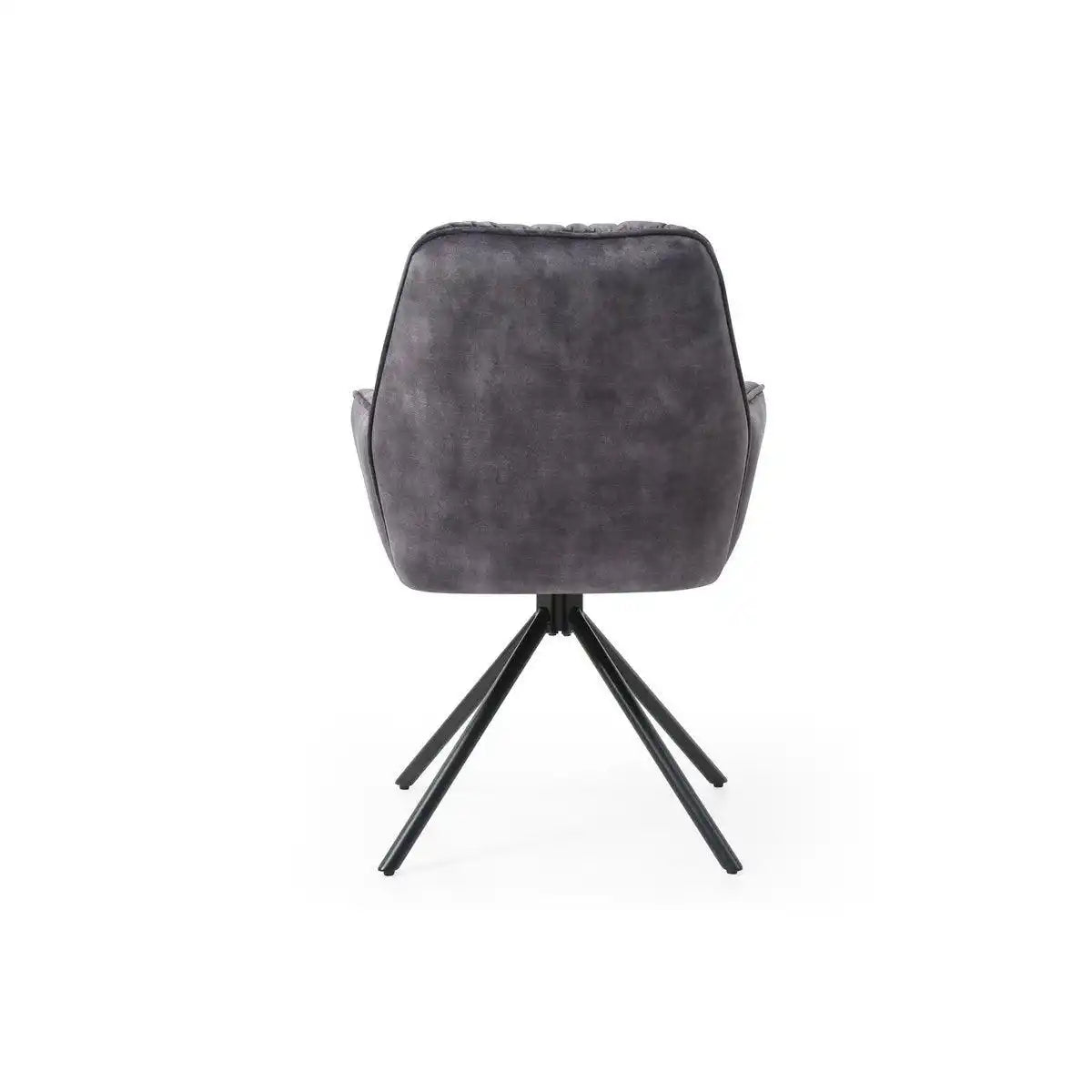 Armlehnstuhl mit 360° Drehfunktion, Schwarz - HomeDesign Knaus