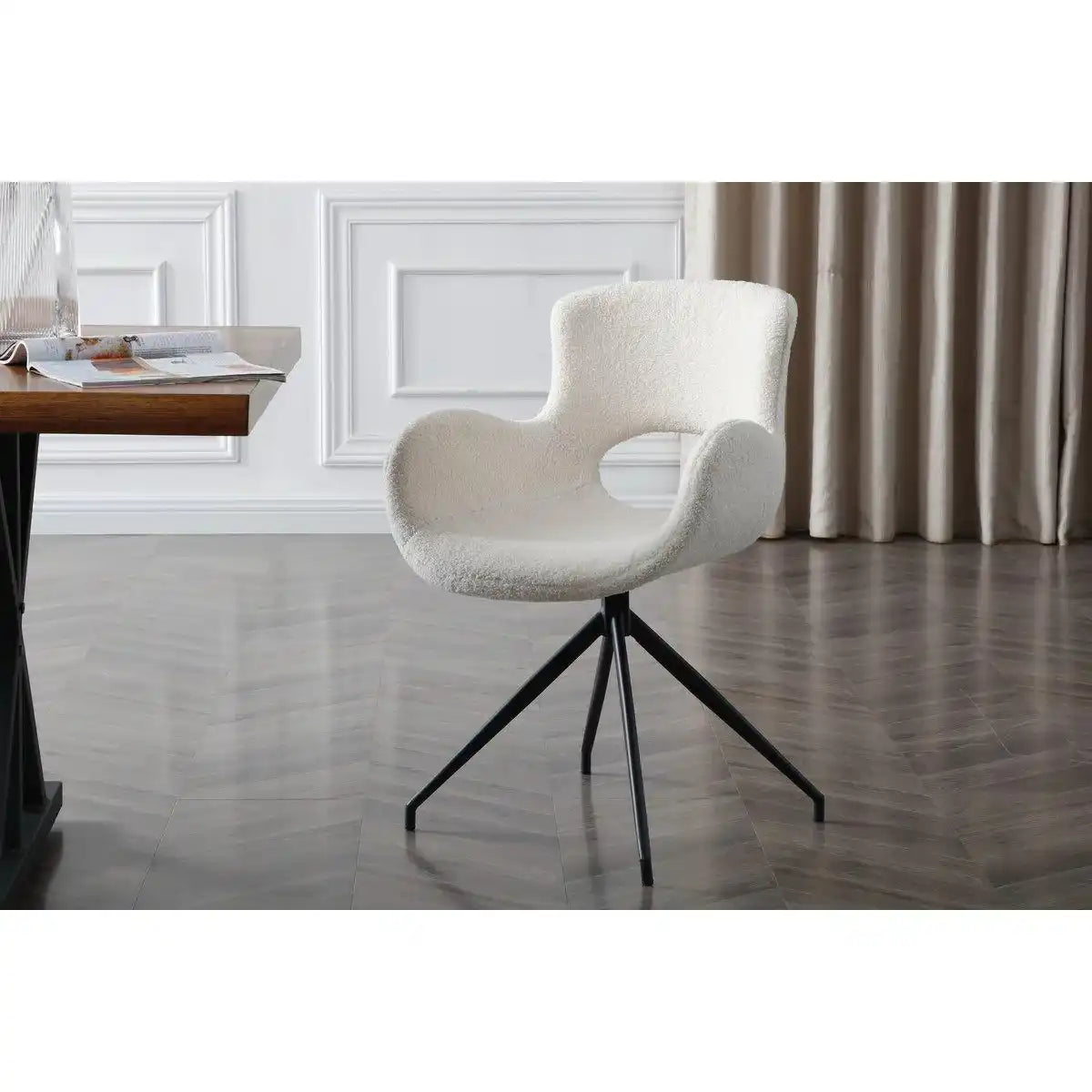 Armlehnstuhl mit Rücken Cut-Out Weiß - HomeDesign Knaus
