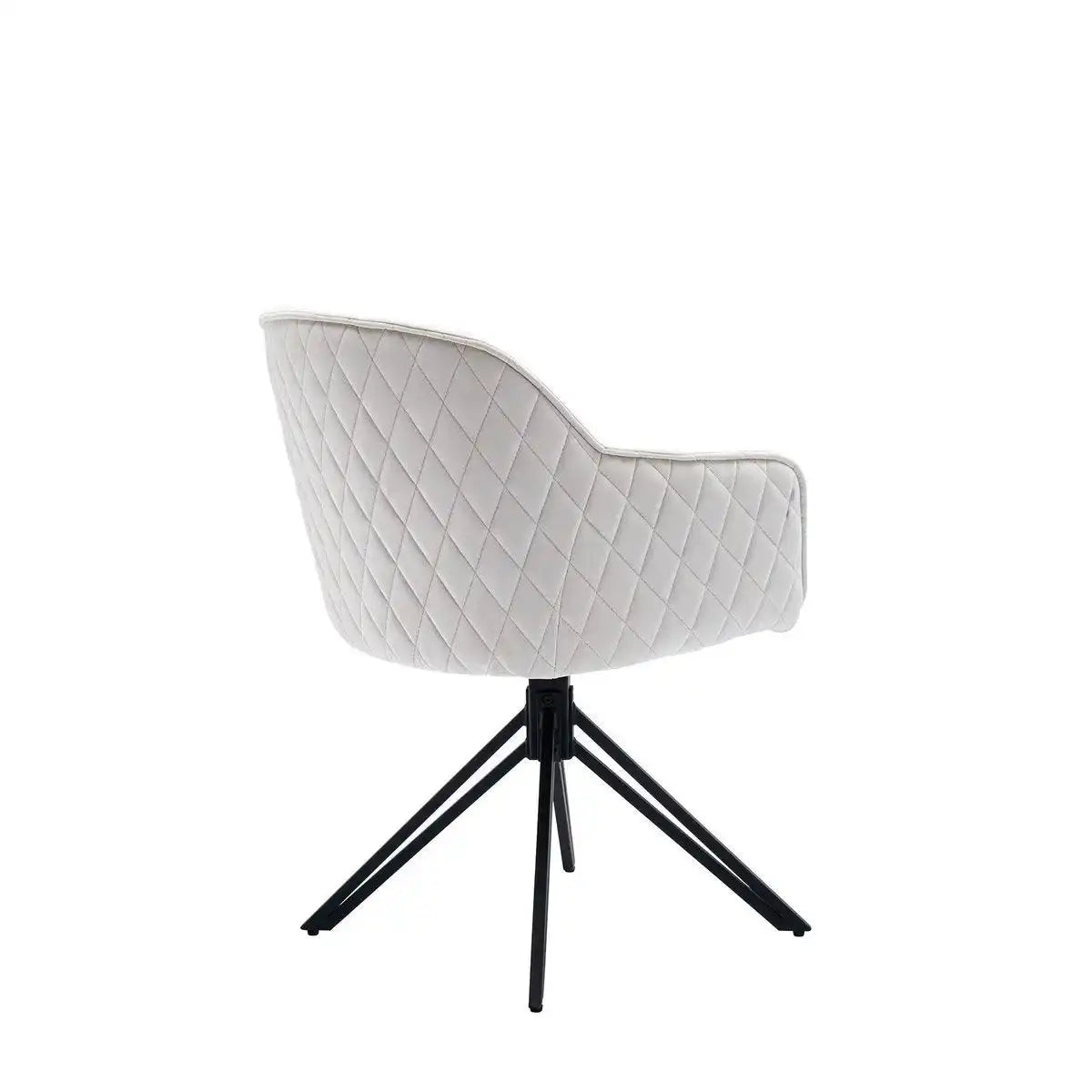 Armlehnstuhl mit Wabensteppung Beige - HomeDesign Knaus