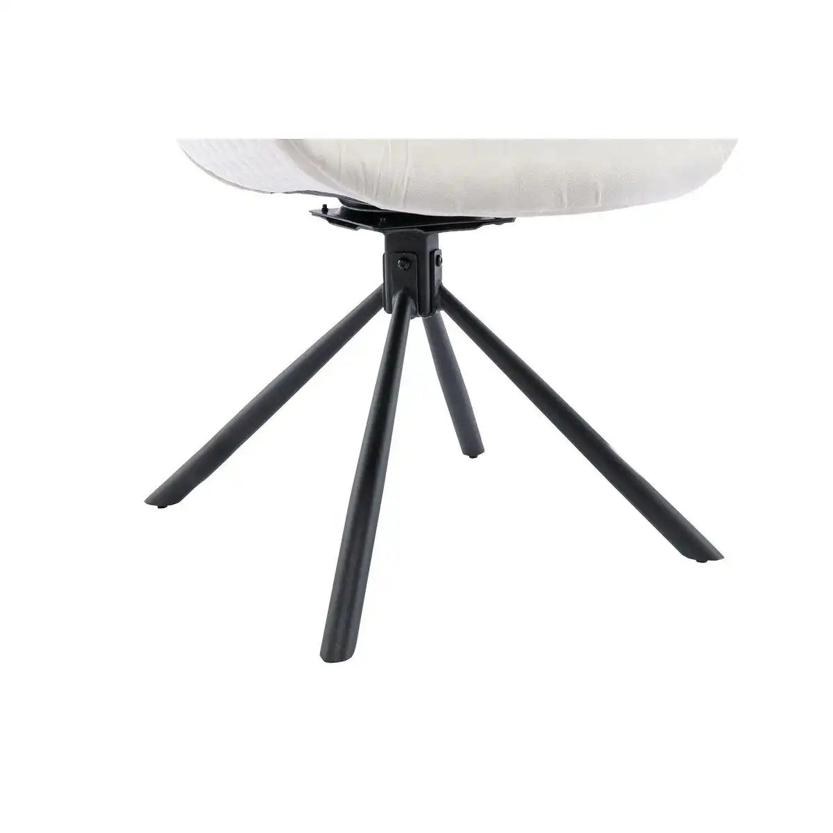 Armlehnstuhl mit Wabensteppung Samt Creme - HomeDesign Knaus