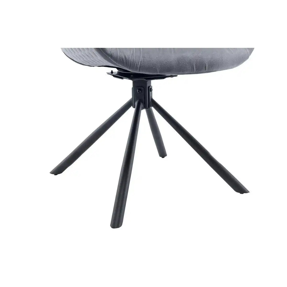 Armlehnstuhl mit Wabensteppung Samt Grau - HomeDesign Knaus