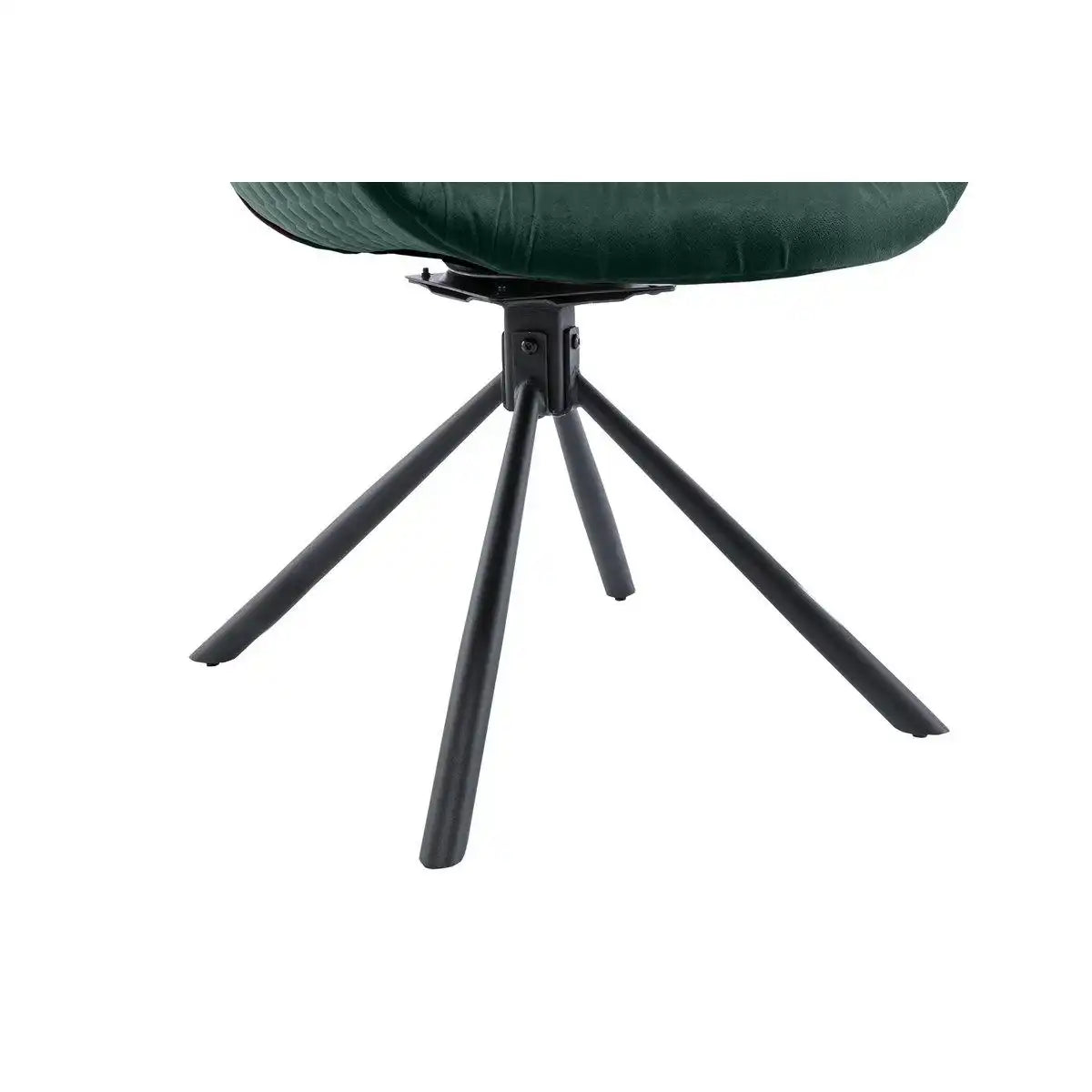 Armlehnstuhl mit Wabensteppung Samt Tannengrün - HomeDesign Knaus