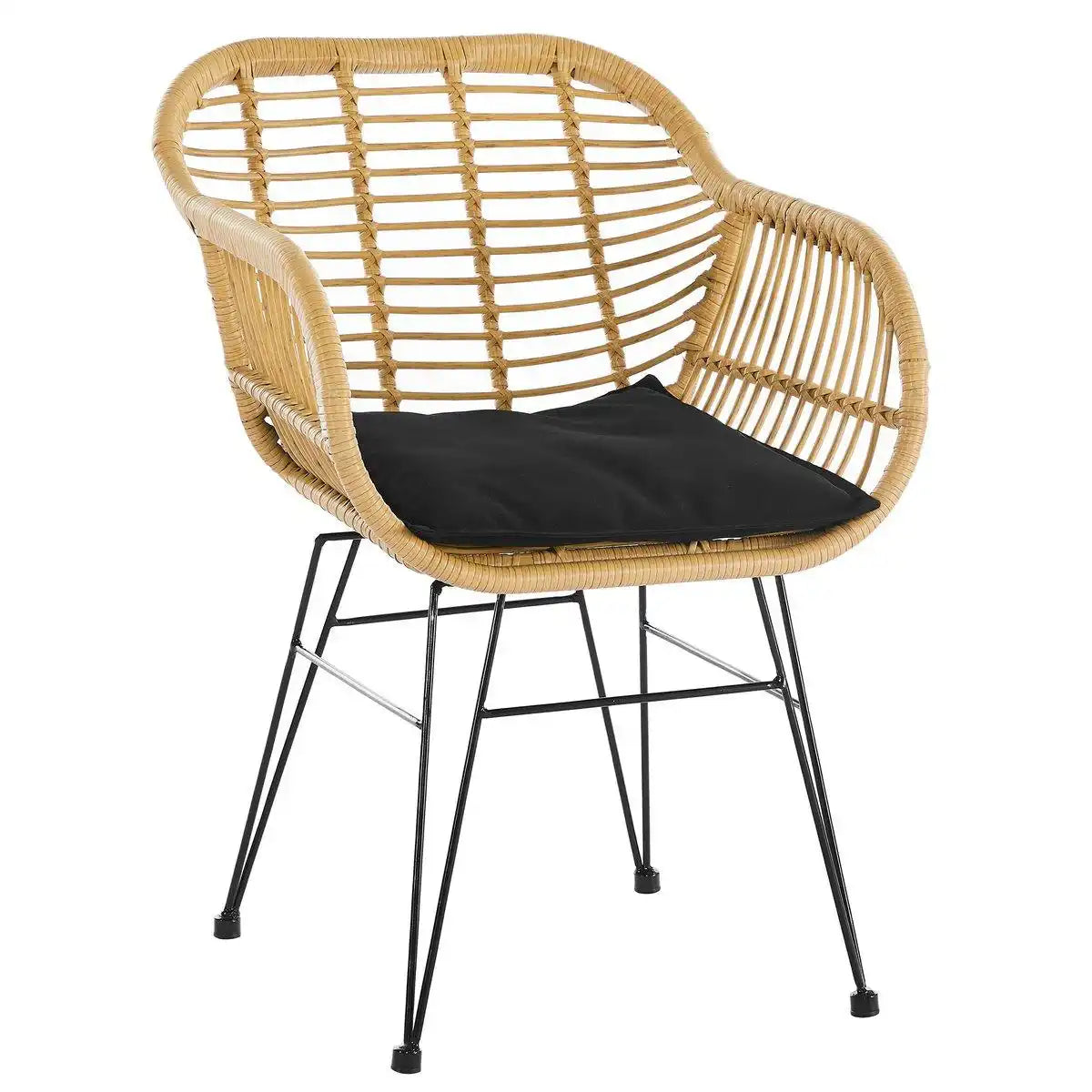 Armlehnstuhl Rattanoptik 2er Set natur - HomeDesign Knaus