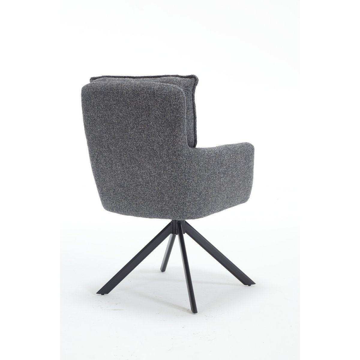 Armlehnstuhl Strukturstoff Anthrazit - HomeDesign Knaus