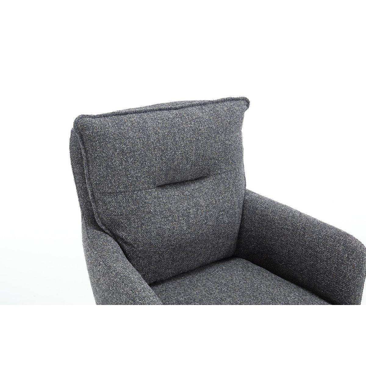 Armlehnstuhl Strukturstoff Anthrazit - HomeDesign Knaus
