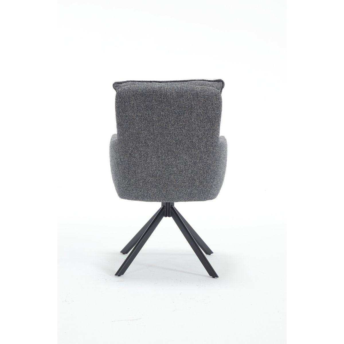 Armlehnstuhl Strukturstoff Anthrazit - HomeDesign Knaus