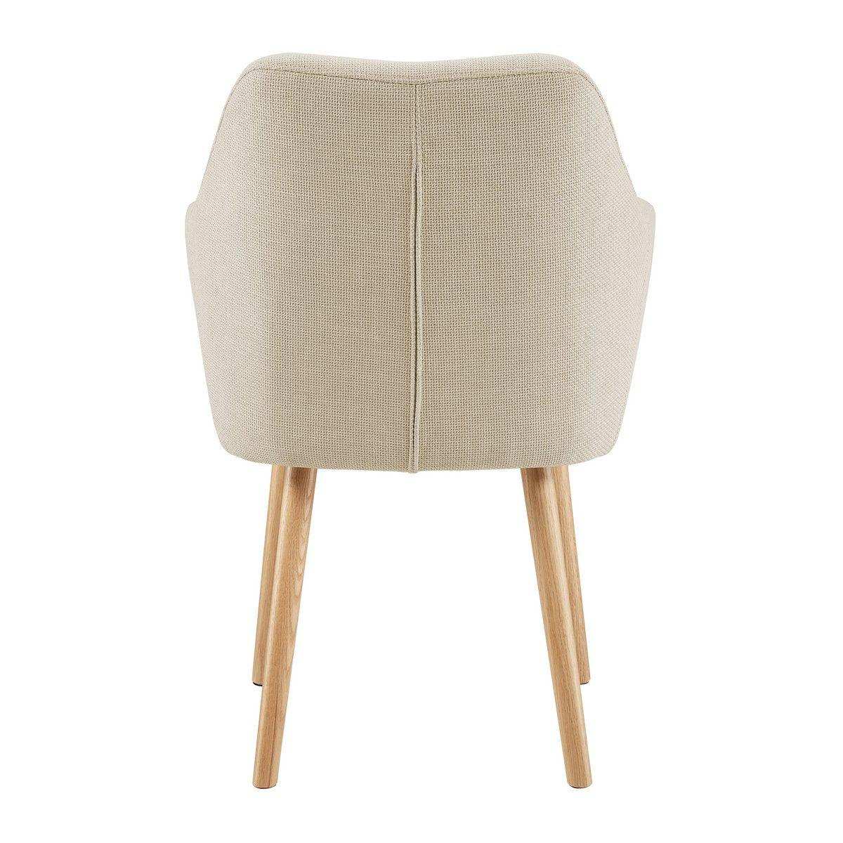 Armlehnstuhl Strukturstoff Beige - HomeDesign Knaus