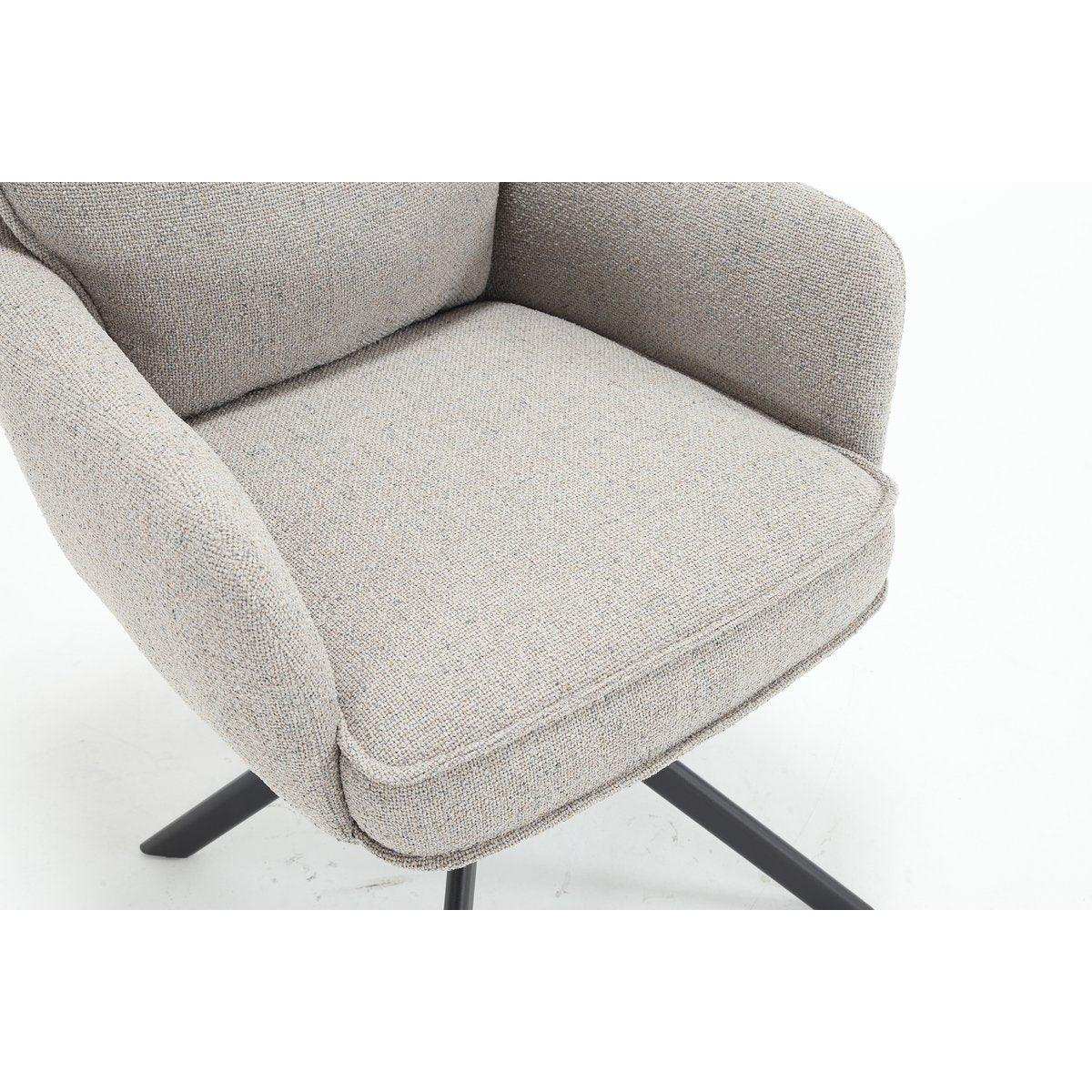 Armlehnstuhl Strukturstoff Grau - HomeDesign Knaus