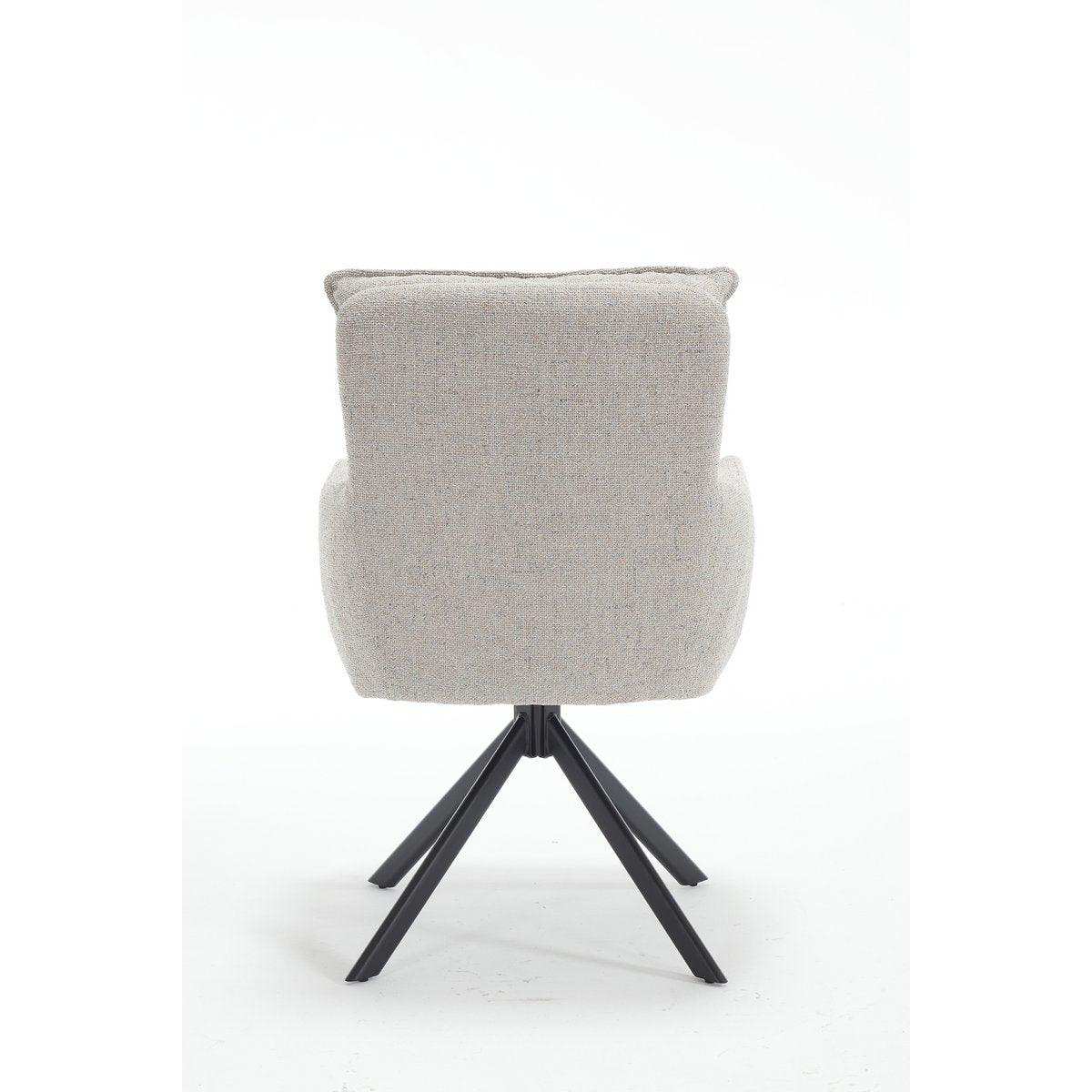 Armlehnstuhl Strukturstoff Grau - HomeDesign Knaus