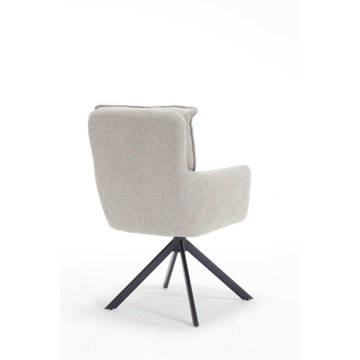 Armlehnstuhl Strukturstoff Grau - HomeDesign Knaus