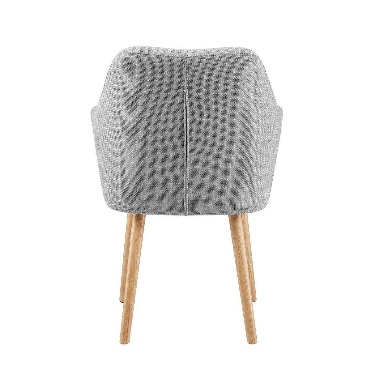 Armlehnstuhl Strukturstoff Hellgrau - HomeDesign Knaus