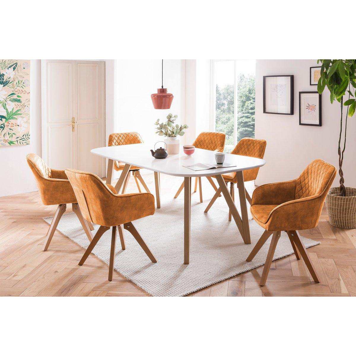 Armlehnstuhl Vintage-Samtvelours, Gold - HomeDesign Knaus