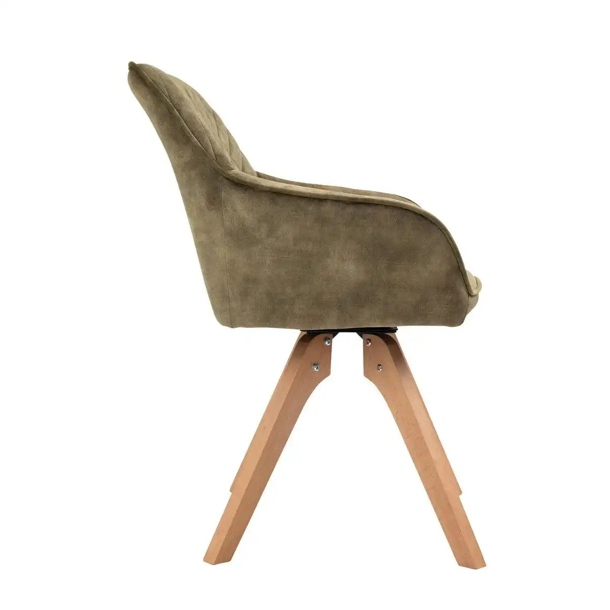 Armlehnstuhl Vintage-Samtvelours, Grün - HomeDesign Knaus