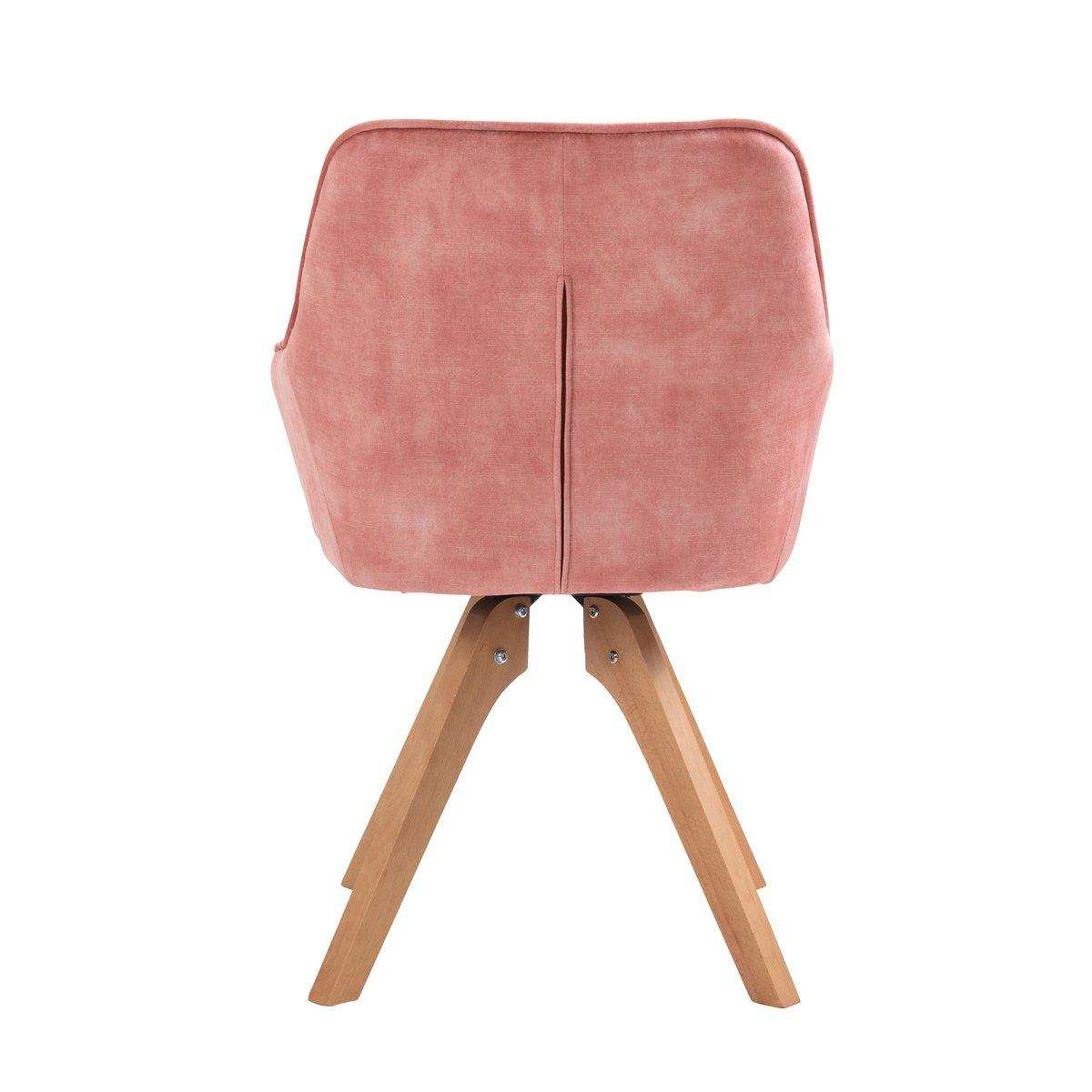 Armlehnstuhl Vintage-Samtvelours, Rose - HomeDesign Knaus
