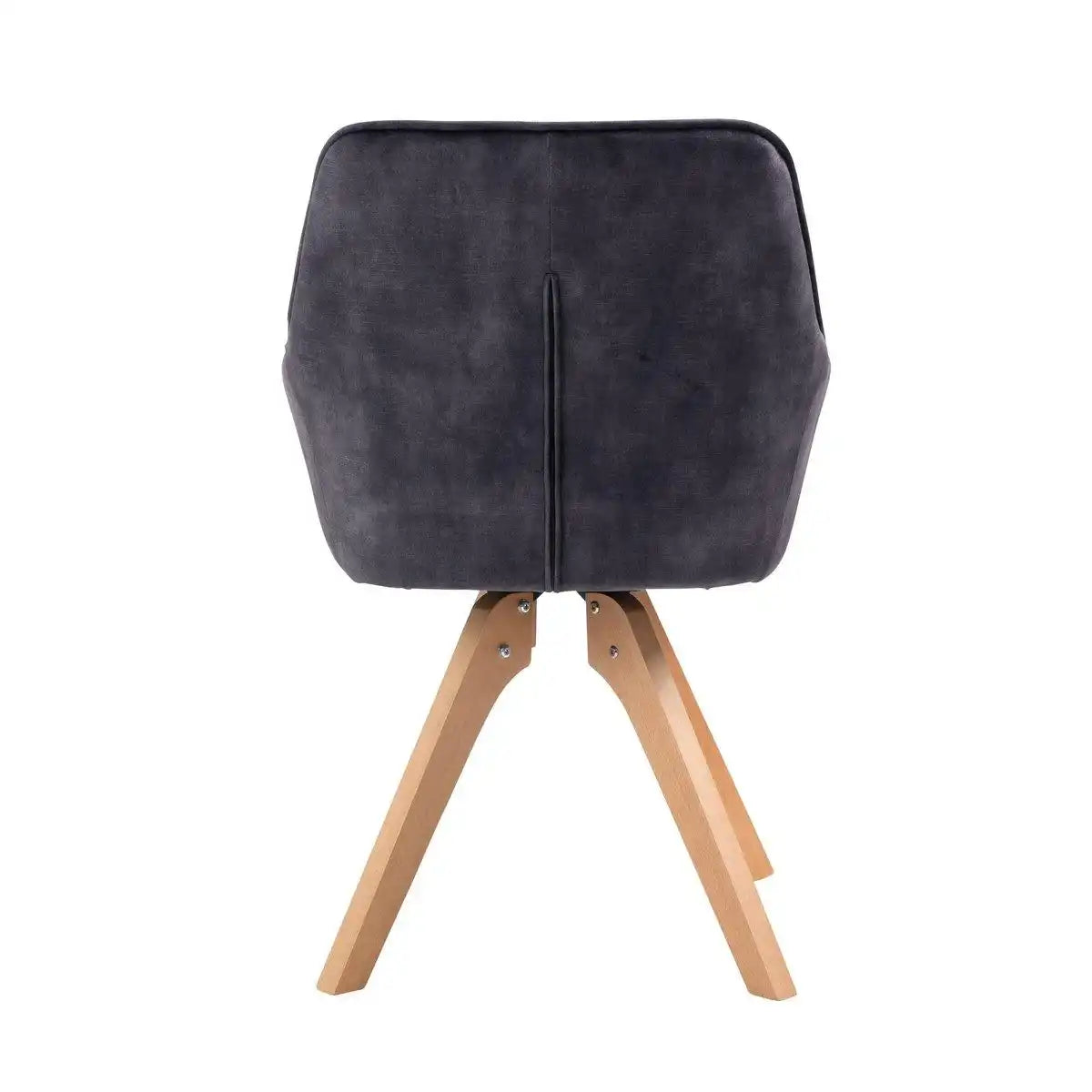 Armlehnstuhl Vintage-Samtvelours, Schwarz - HomeDesign Knaus