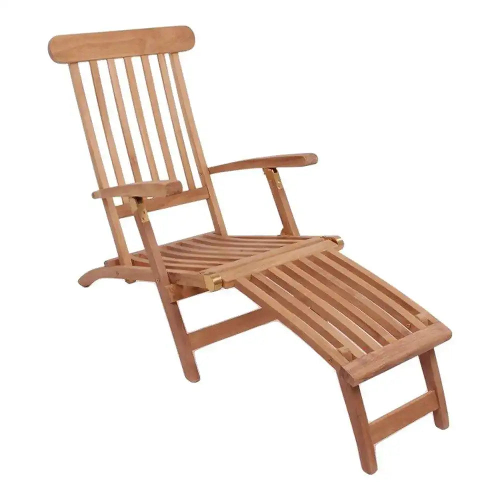 Arrecife Teak Liegestuhl - Liegestuhl aus Teakholz. Verstellbarer Rücken mit 4 Positionen - HomeDesign Knaus