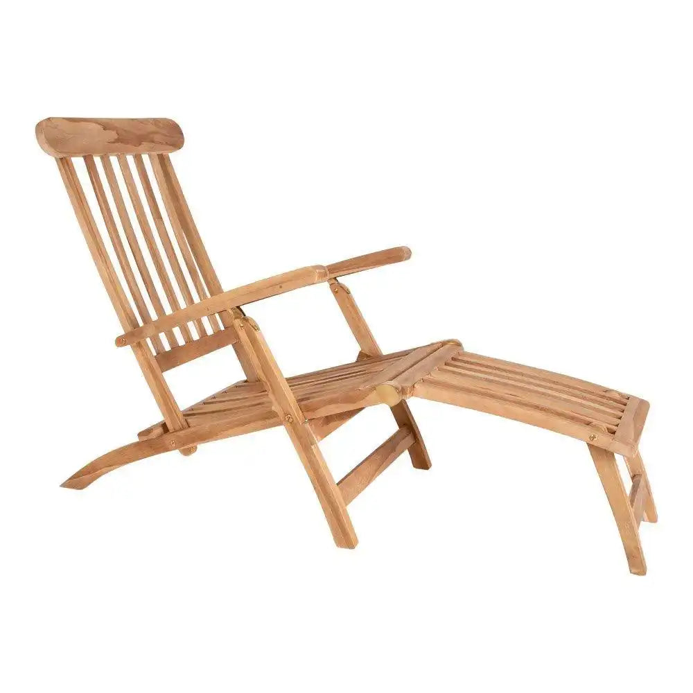 Arrecife Teak Liegestuhl - Liegestuhl aus Teakholz. Verstellbarer Rücken mit 4 Positionen - HomeDesign Knaus