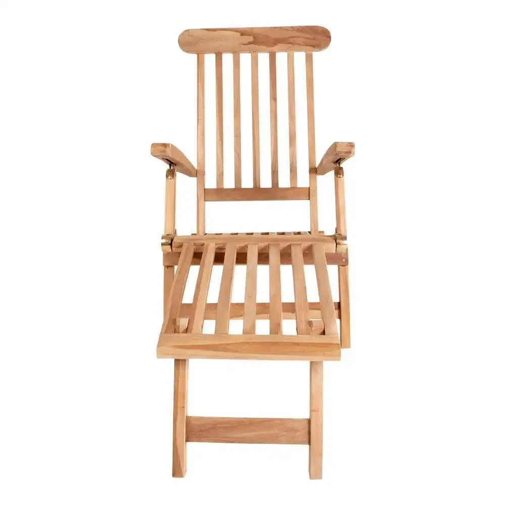 Arrecife Teak Liegestuhl - Liegestuhl aus Teakholz. Verstellbarer Rücken mit 4 Positionen - HomeDesign Knaus