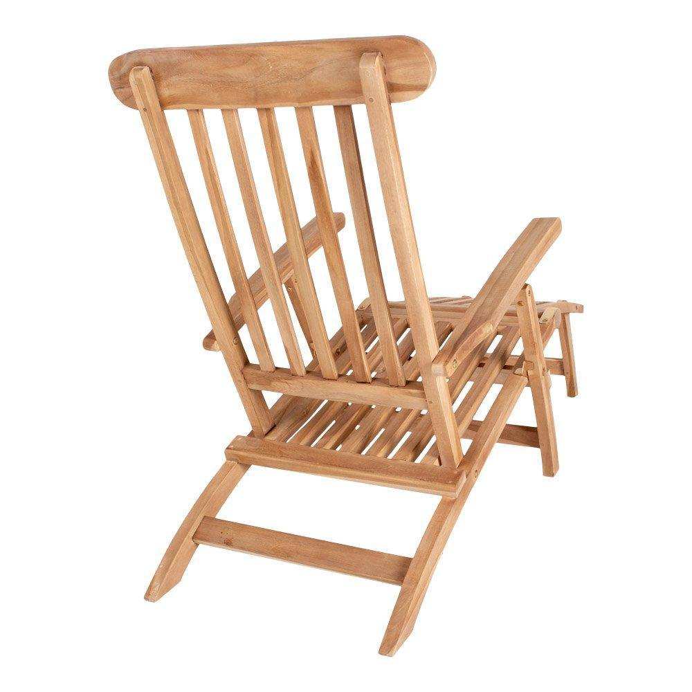 Arrecife Teak Liegestuhl - Liegestuhl aus Teakholz. Verstellbarer Rücken mit 4 Positionen - HomeDesign Knaus