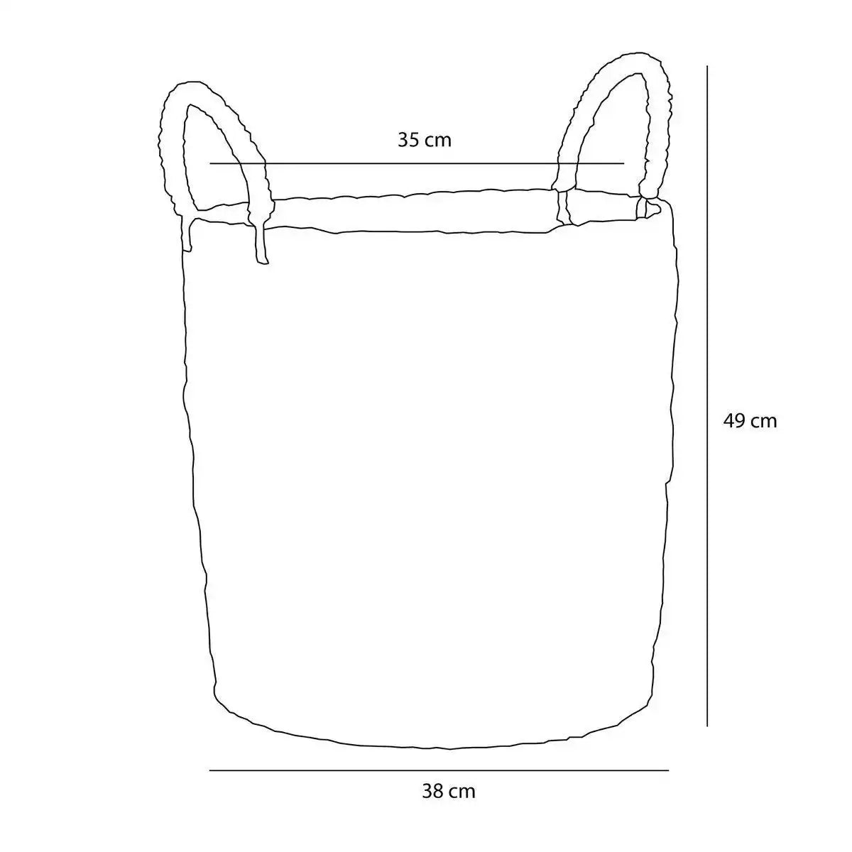 Aufbewahrungskorb – 2er-Set – H49 x Ø38 cm – Seegras – Braun - HomeDesign Knaus