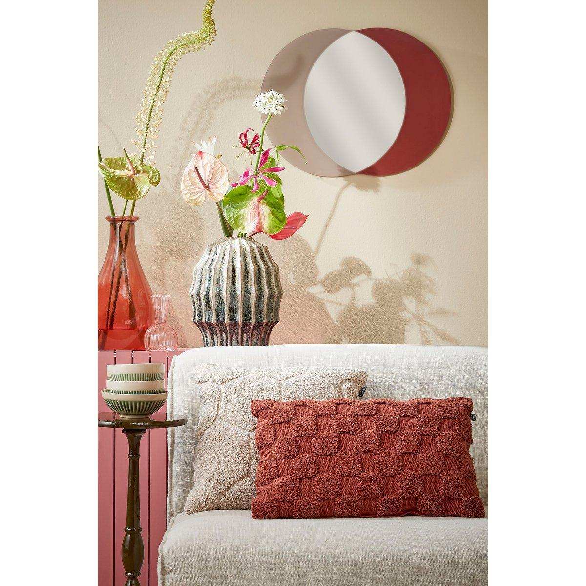 Avilo Wandspiegel – L58 x B45 cm – Dunkelrot - HomeDesign Knaus