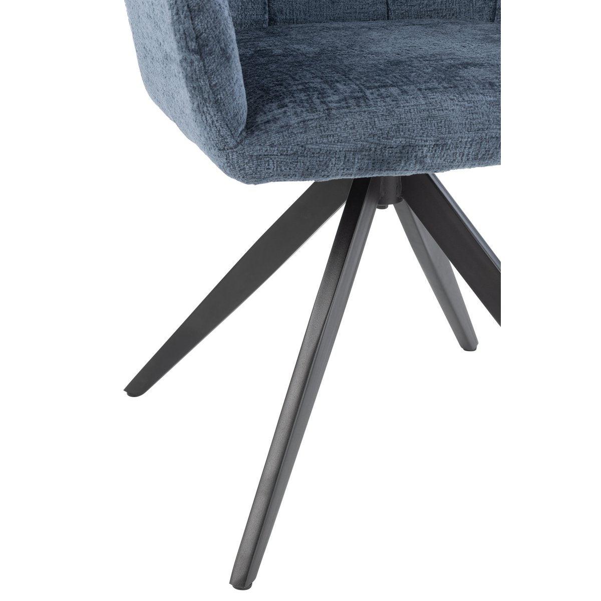 J-Line Stuhl Louna Eisen/Acryl Blau