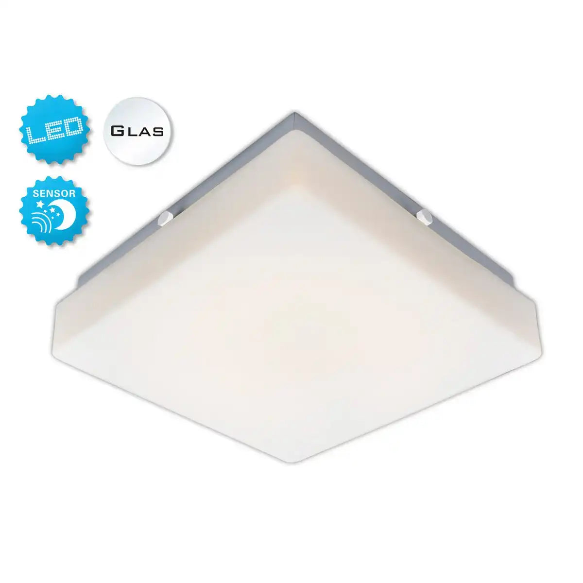 LED Deckenleuchte "TRONDHEIM" mit Sensor, 25 x 25 cm, mit fest verbauten LED