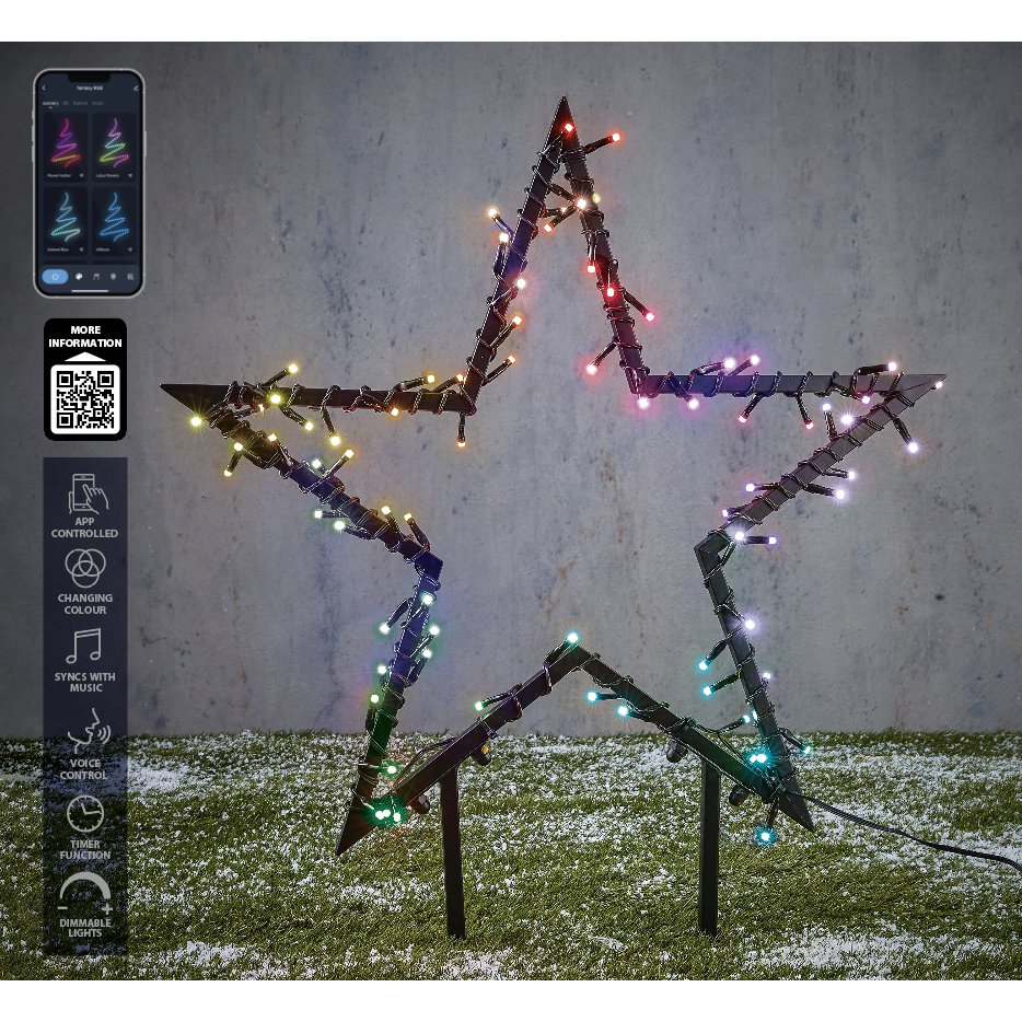 Gartenstecker mit 80 LED-Leuchten – H73 x Ø60 cm – RGB
