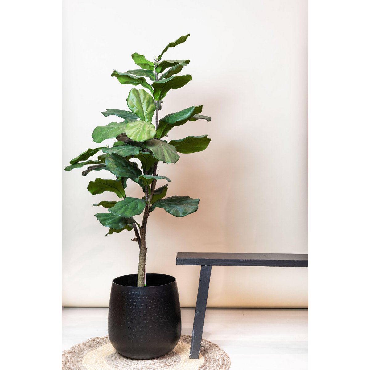 Künstliche Pflanze - Ficus Lyrata - Tabakpflanze - 120 cm