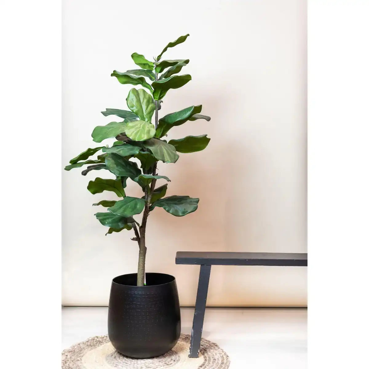 Künstliche Pflanze - Ficus Lyrata - Tabakpflanze - 120 cm