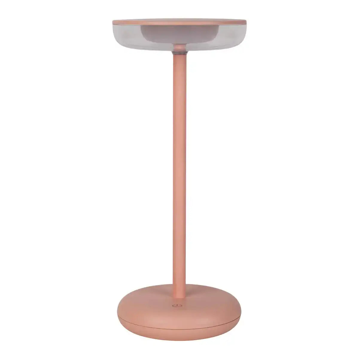 Akku-Tischleuchte "PASI" für Außen und Innen, aus Metall und Kunststoff in Rosa, dimmbar, mit Touch- und Memory-Funktion, ca. 26 cm hoch
