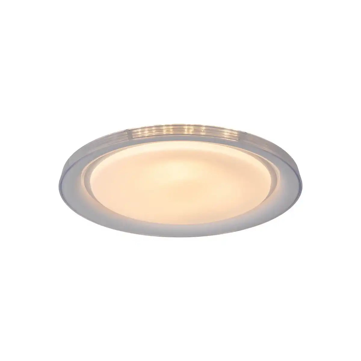 LED Deckenleuchte "CLAIRE" Ø 50,5 cm, 7,5 cm hoch, Metall und Kunststoff in Weiß, integrierte LED, 1600 lm, dimmbar, CCT-Funktion, 3000-5000 K, Nachtlichtfunktion