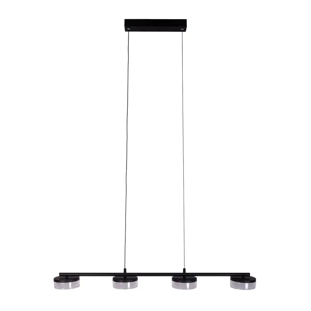 LED Pendelleuchte "CIMO" aus Metall und Kunststoff in Schwarz, mit integrierter LED, Länge 96 cm