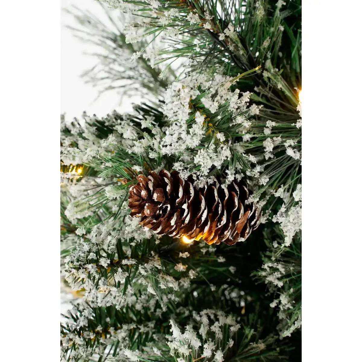 Künstlicher Weihnachtsbaum im Topf – H90 x Ø48 cm – Grün gefrostet