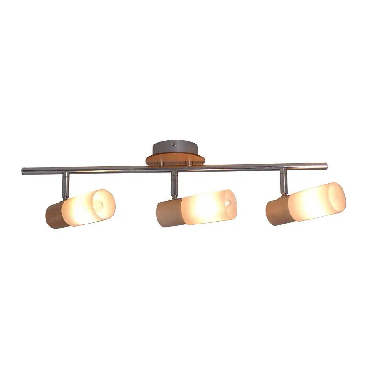 3er Wand- Deckenspot "TODTNAU", Metall, Glas und Kunststoff, E14, 47cm lang