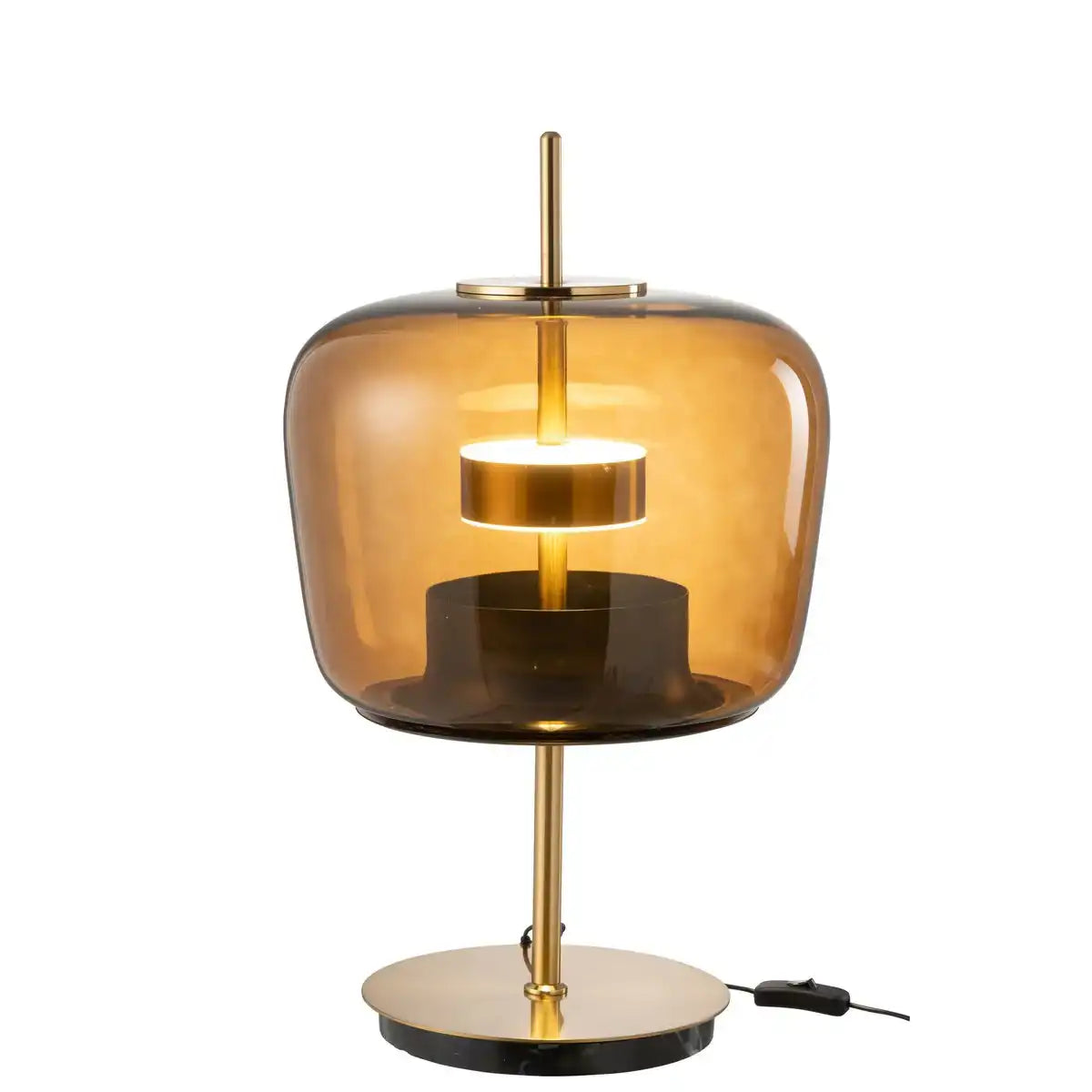 J -Line Tischlampe - Glas - Braun - LED -Leuchten