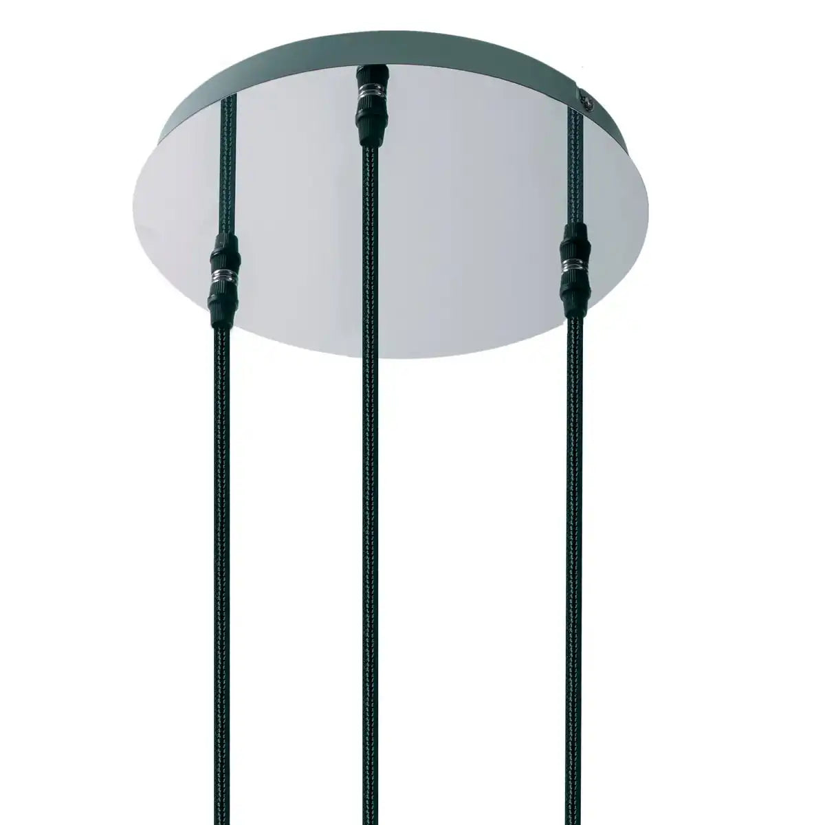 3-er Pendelleuchte "STYLE", Retro Klassiker Pendellampe aus chromglänzendem Metall mit E27-Fassungen, Schirm Ø16 cm, Gesamt Ø30 cm, ideal für Esszimmer, Wohnzimmer und Küche.