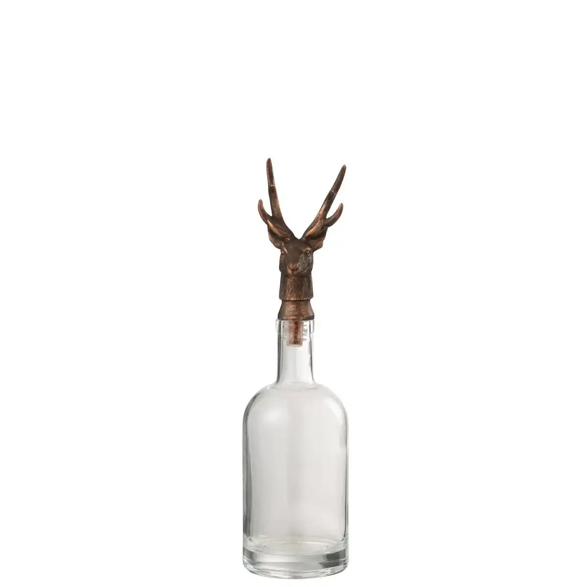 J-Line Bottle Deer Glas/Harz Transparent/Kupfer