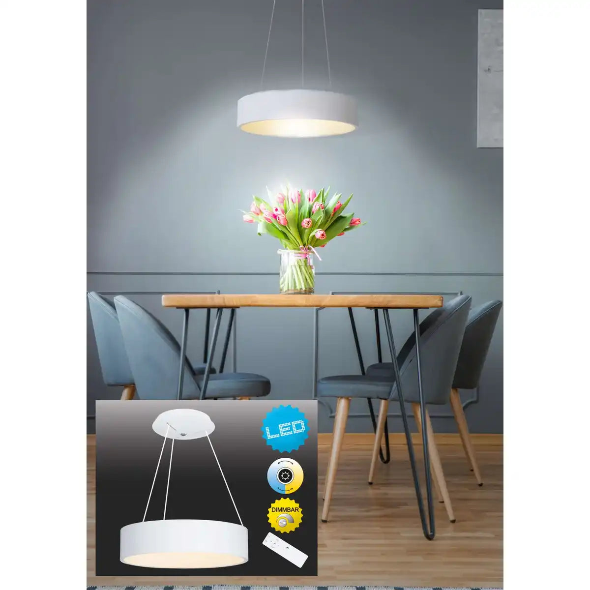 LED Pendelleuchte "Carla" d:45cm