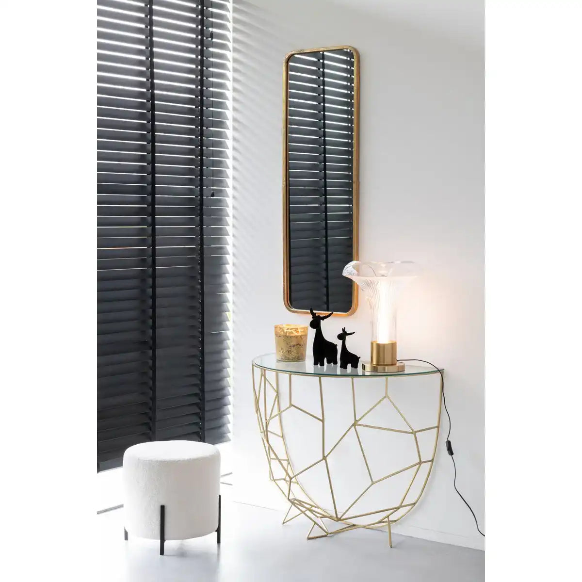 J -Line Tischlampe - Metall/Glas - Gold/Transparent - LED -Leuchten