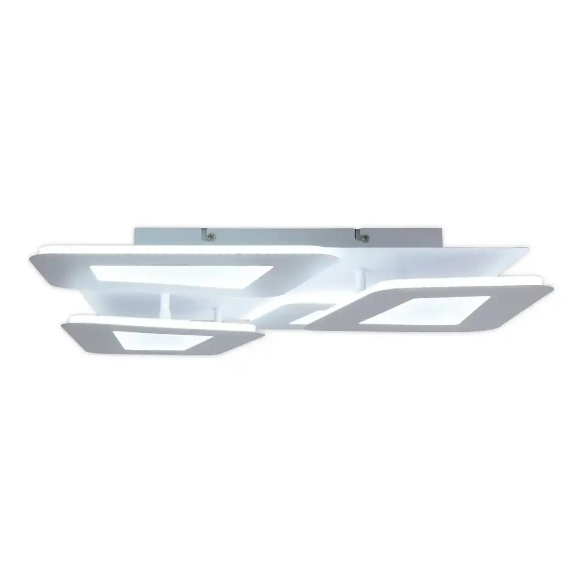 LED Deckenleuchte "SIMEN" 48 x 48 cm, Metall und Kunststoff, weiß, integrierte LEDs, warmweiß