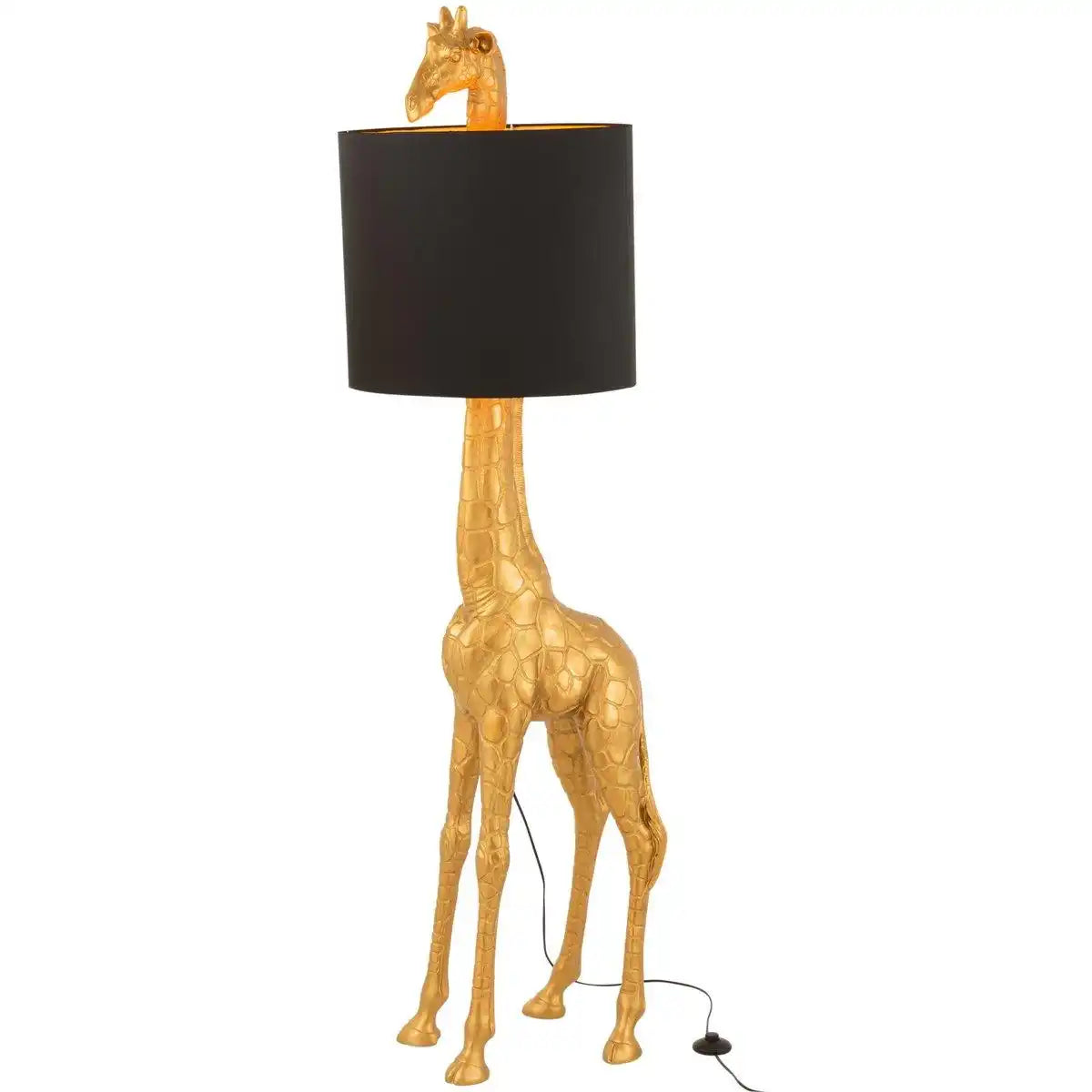 J-Line Lampe Giraffe - Polyresin - Schwarz/Gold