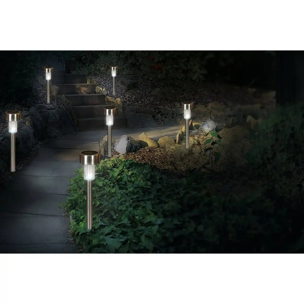 LED-Solar-Erdspieß "EDDA" 8er Set