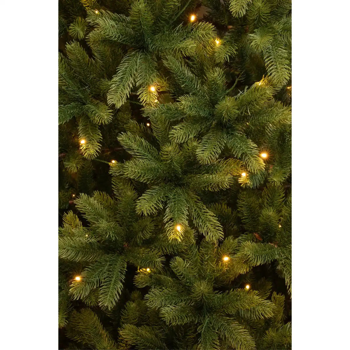 Künstlicher Weihnachtsbaum mit warmweißer LED-Beleuchtung – H180 x Ø108 cm – Grün